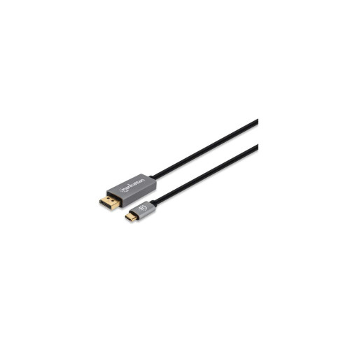 USB-C to DisplayPort 1.4 Cable, 8K@60Hz, 3m, Male to Male, Black, Three Year Warranty, Polybag