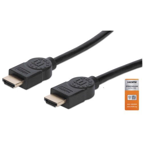 HDMI Cable with Ethernet, 4K@60Hz (Premium High Speed), 3m, Male to Male, Black, Equivalent to HDMM3MP, Ultra HD 4k x 2k, Fully Shielded, Gold Plated Contacts, Lifetime Warranty, Polybag