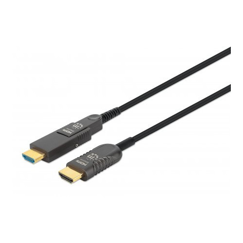 HDMI to Micro HDMI Plenum-Rated Cable, 4K@60Hz (Premium High Speed), 20m, Active, Detachable HDMI Male (Type A), Male to Male, Black, Gold Plated Contacts, Lifetime Warranty, Polybag