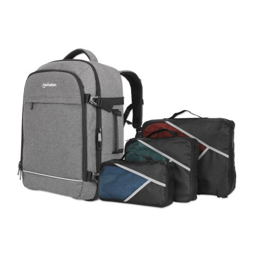 Rome Notebook Travel Backpack 17.3", Two Sleeves for Most Laptops Up To 17.3" and Tablets Up To 11", Aircraft-friendly Carry-on, 40L Capacity, Multiple Accessory Pockets, Three Soft Clamshell