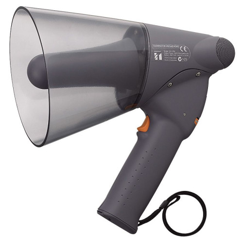 ER-1206 Handheld Megaphone, 6W, IPX5, Grey, Range 250m