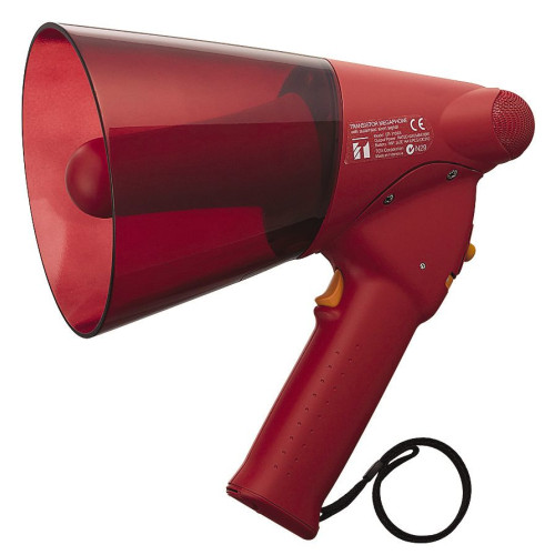 ER-1206S Handheld Megaphone, 6W, IPX5, with Siren, Red, Range 250m/315m