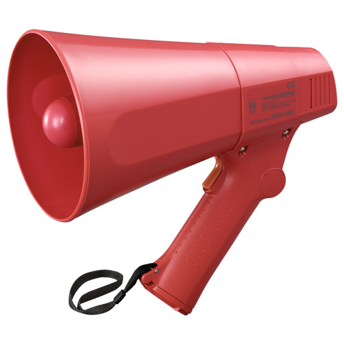 ER-520S Handheld Megaphone, 6W, with Siren, Red, Range 250m