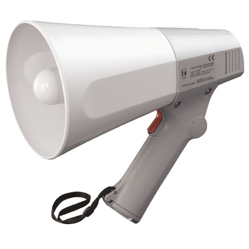 ER-520W Handheld Megaphone, 6W, with Whistle, Grey, Range 250m