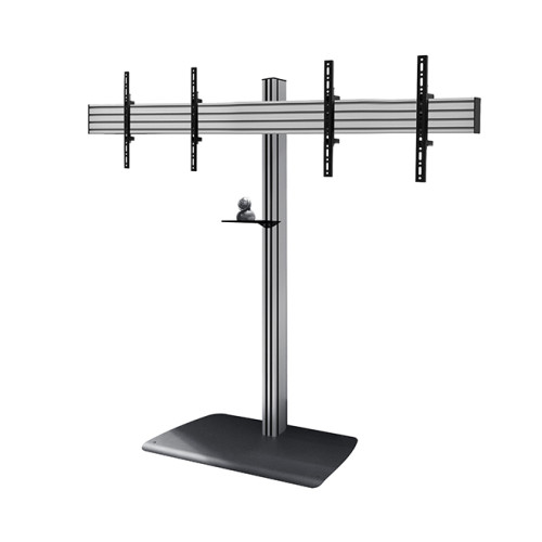 SYSTEM X - Universal Twin Screen VC Stand (VESA 600 x 400) - 1.8m