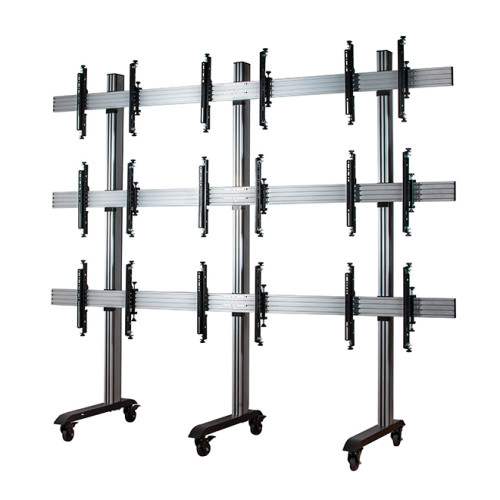 BT8371-3x3/BS 3 x 3 Universal Mobile Videowall Mounting System with Micro-Adjustment for 46-55" screens