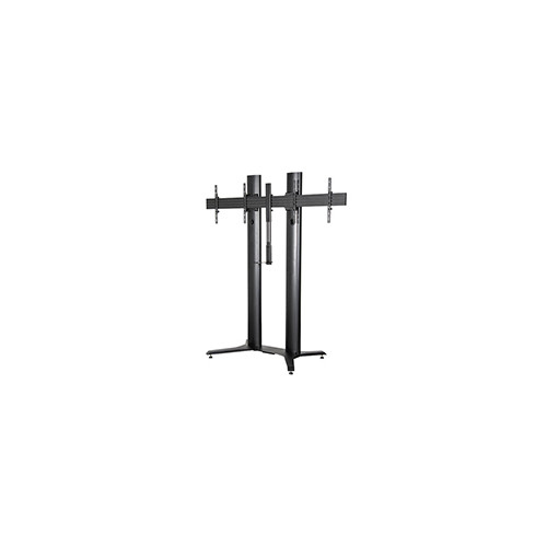 BT8712/B Premium Freestanding Twin Screen VC Stand - (VESA 600 x 400) - 2m