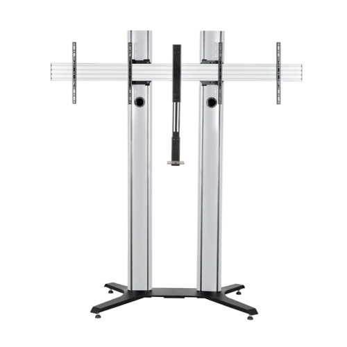 MODE-AL - Premium Freestanding Twin Screen VC Stand - (VESA 600 x 400) - 2m