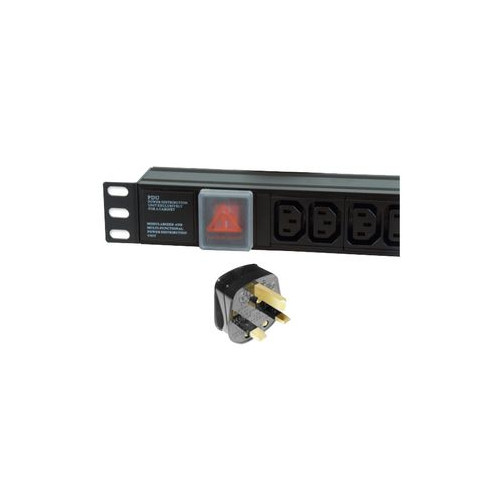 Dynamode PDU-6WS-H-IEC-UK power distribution unit (PDU) 6 AC outlet(s) 1U Black