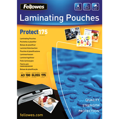 Fellowes A3 Glossy 175 Micron Laminating Pouch - 100 pack