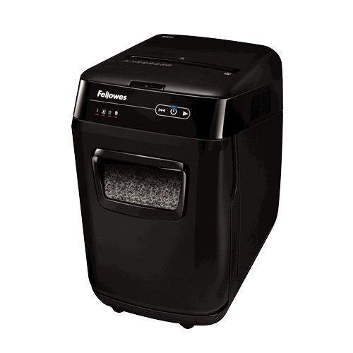 Fellowes AutoMax 200M paper shredder Micro-cut shredding Black