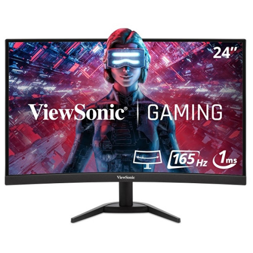 Viewsonic VX Series VX2418C computer monitor 61 cm (24") 1920 x 1080 pixels LCD Black