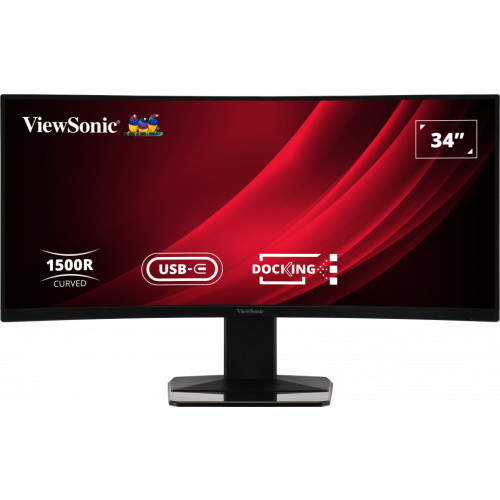 ViewSonic 34”  UWQHD Curved Docking Monitor with KVM Switch