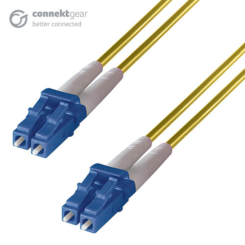 connektgear 1.5m Duplex Fibre Optic Single-Mode Cable OS2 9/125 Micron LC to LC Yellow 10-14 working days non cancellable non returnable