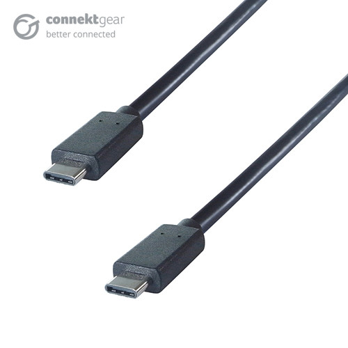 connektgear 1m USB 3.1 Connector Cable Type C Male to Type C Male - SuperSpeed 10Gbps IF Certified