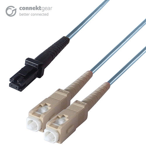 connektgear 1m Duplex Fibre Optic Multi-Mode Cable OM3 50/125 Micron MT to SC Aqua 10-14 working days non cancellable non returnable