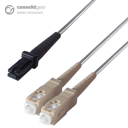 connektgear 1m Duplex Fibre Optic Multi-Mode Cable OM1 62.5/125 Micron MT to SC Grey 10-14 working days non cancellable non returnable