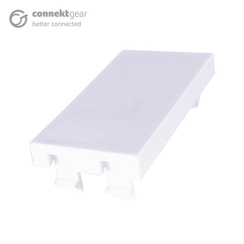 connektgear Single Blanking Plate 25 x 50mm - White