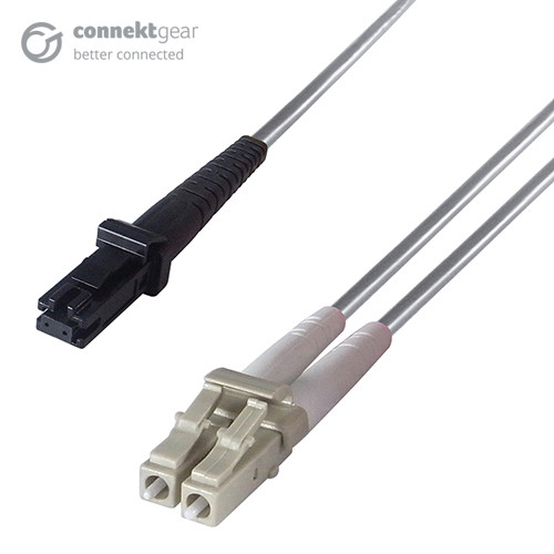 connektgear 2m Duplex Fibre Optic Multi-Mode Cable OM1 62.5/125 Micron MT to LC Grey 10-14 working days non cancellable non returnable