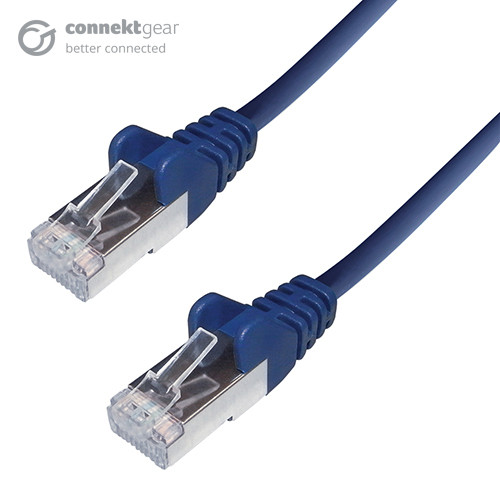 connektgear 3m RJ45 CAT6A SSTP Stranded Flush Moulded LS0H Network Cable - 26AWG - Blue