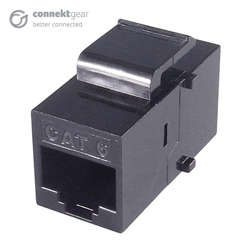 connektgear RJ45 CAT6 LS0H Coupler - Black