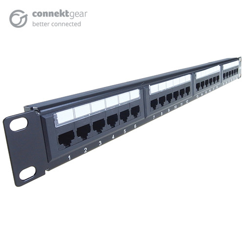 connektgear 24 Port Patch Panel (Cat6) IDC Punch Down 19 inch