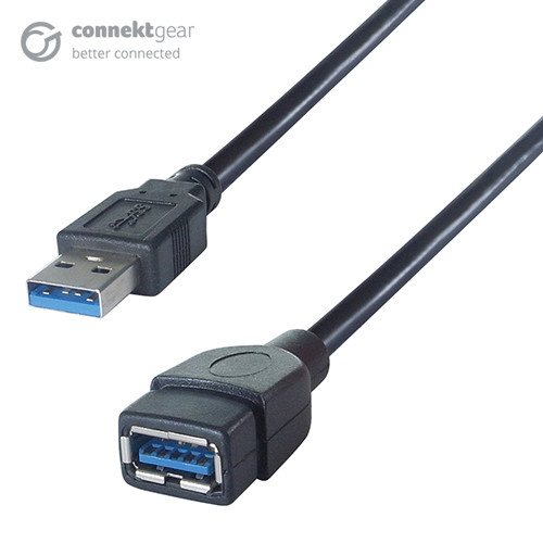 connektgear 2m USB 3 Extension Cable A Male to A Female - SuperSpeed