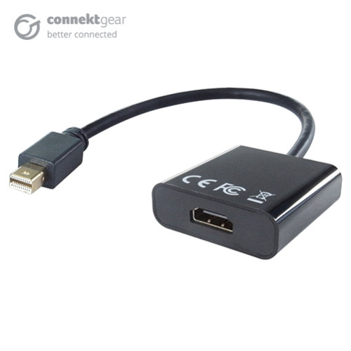 connektgear Mini DisplayPort to HDMI Active Adapter - Male to Female (Mini DP Source)