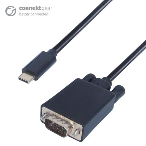 connektgear 2m USB 3.1 Connector Cable Type C male to VGA male