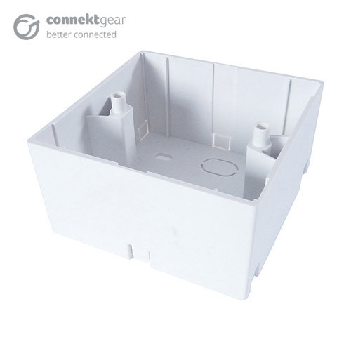 connektgear AV Single Back Box - 2 Module 45mm Deep - White