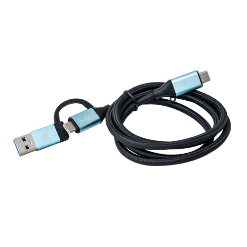 USB-C Cable to USB-C with Integrated USB 3.0 Adapter