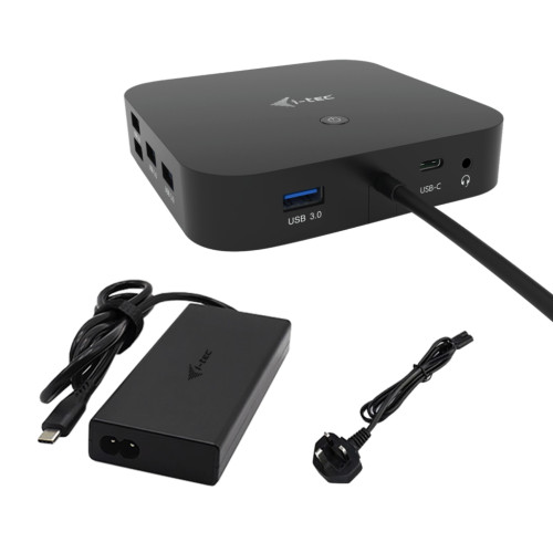 USB-C HDMI Dual DP Docking Station with Power Delivery 100 W + i-tec Universal Charger 100 W