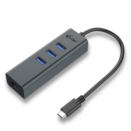 USB-C Metal HUB 3 Port + Gigabit Ethernet Adapter