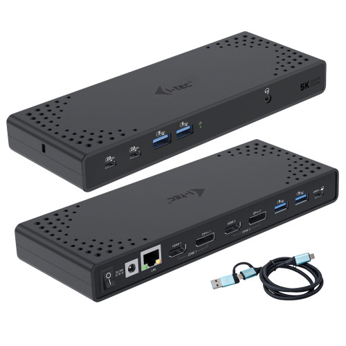 USB 3.0 / USB-C / Thunderbolt 3 Dual Display Docking Station Gen2 + Power Delivery 100W