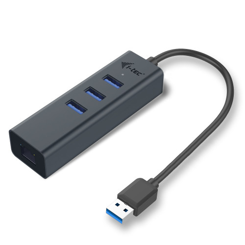 USB 3.0 Metal HUB 3 Port + Gigabit Ethernet Adapter