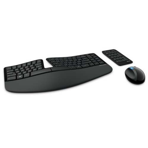 Microsoft Sculpt Ergonomic Desktop keyboard Mouse included RF Wireless English Black