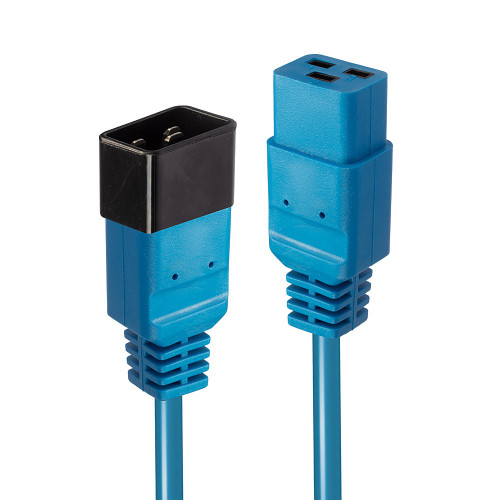 2m IEC C19 to C20 Extension Cable, Blue