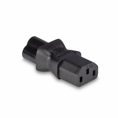 IEC C6 Cloverleaf Socket To IEC C13 3 Pin Plug Adapter