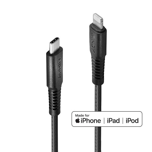 0.5m Reinforced USB Type C to Lightning Charge and Sync Cable