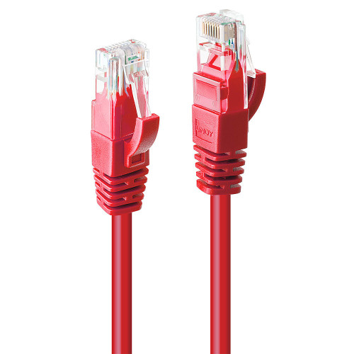 Lindy 0.3m Cat.6 U/UTP Cable, Red