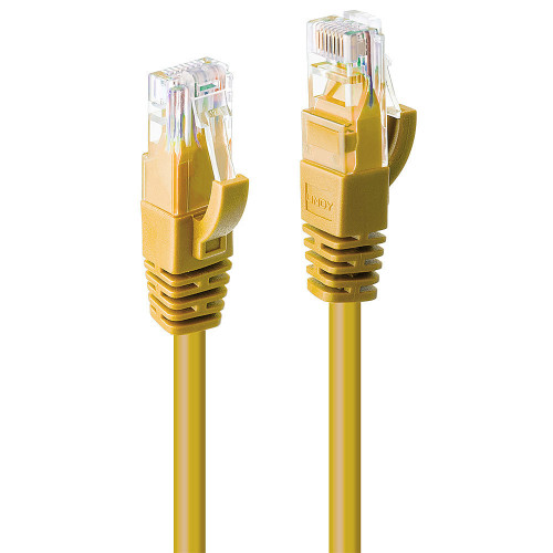 Lindy 0.3m Cat.6 U/UTP Cable, Yellow