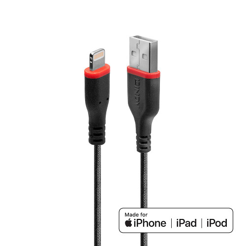 1m Reinforced USB Type A to Lightning Cable