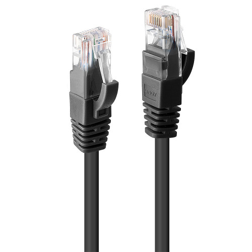 Lindy 0.3m Cat.6 U/UTP Cable, Black