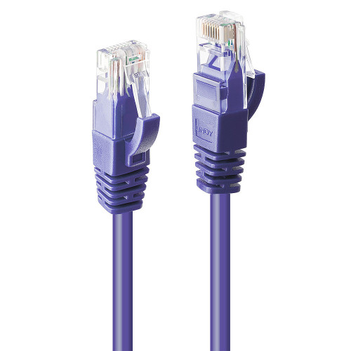 Lindy 1m Cat.6 U/UTP Cable, Purple