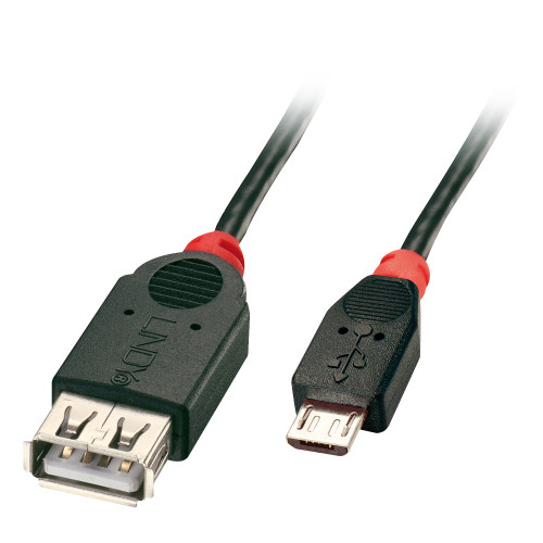 0.5m USB 2.0 Type Micro-B to A OTG Cable