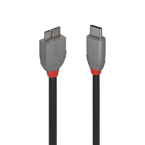 0.5m USB 3.2 Type C to Micro-B Cable, Anthra Line