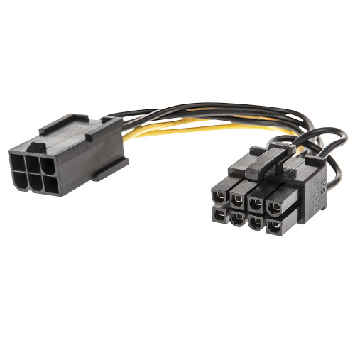 0.15m PCIe 6 Pin Female to 8 Pin Male Power Adapter Cable