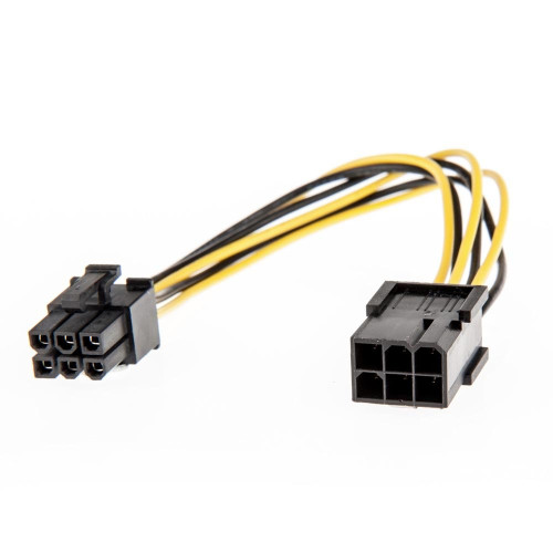 0.2m PCIe 6 Pin Female to Male Extension Cable