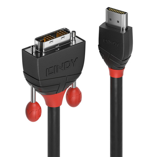 0.5m HDMI to DVI Cable, Black Line