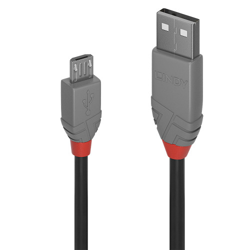 0.5m USB 2.0 Type A to Micro-B Cable, Anthra Line